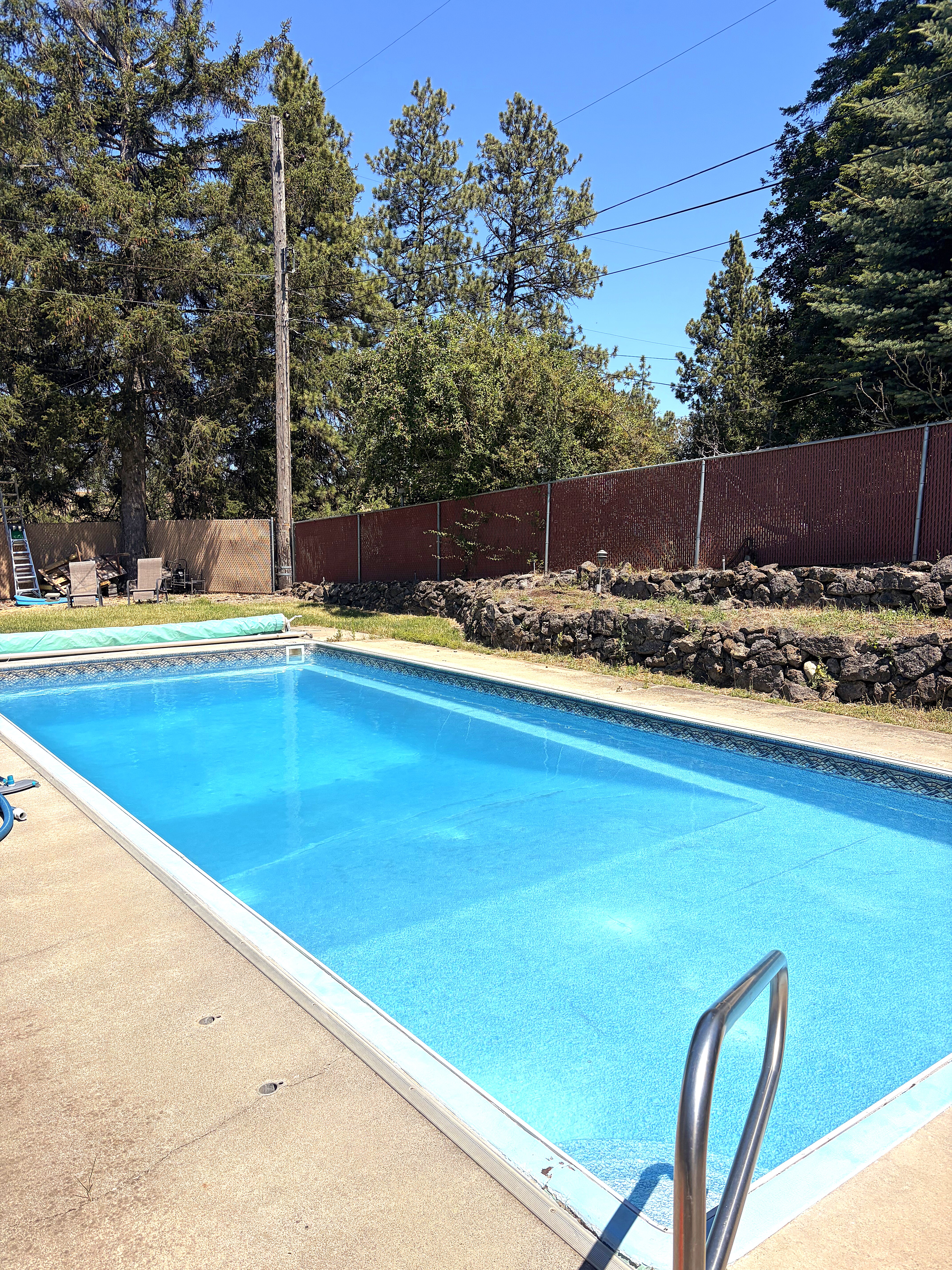 Outdoor pool and patio area